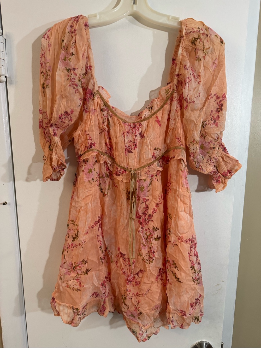 Free People Peach Floral summer dress - L